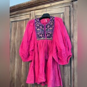 Anthropologie NEW Hot Pink Tunic - size small